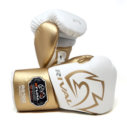 Šněrovací  Boxerské rukavice RIVAL RS100 Professional - bílo/zlaté