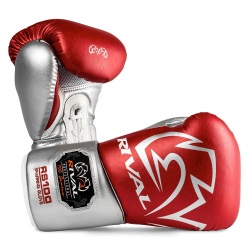 Šněrovací  Boxerské rukavice RIVAL RS100 Professional - stříbrno/červené