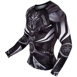Rashguard VENUM GLADIATOR 3.0 dl. rukáv - černo/bílý