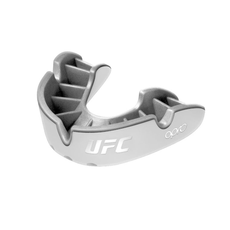 Chránič zubů Opro Silver UFC senior - bílo/stříbrný