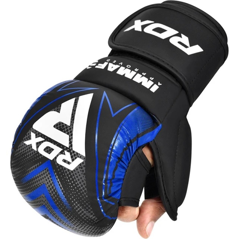 RDX MMA rukavice IMMAF schválené - modré
