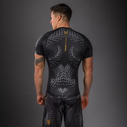 Rashguard VENUM Kr. rukáv Matupa - černo/šedo/zlatý