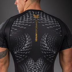 Rashguard VENUM Kr. rukáv Matupa - černo/šedo/zlatý