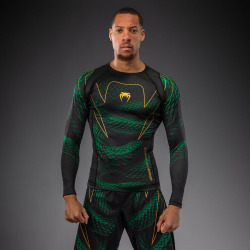 Rashguard VENUM Dl. rukáv Matupa - černo/zeleno/zlatý