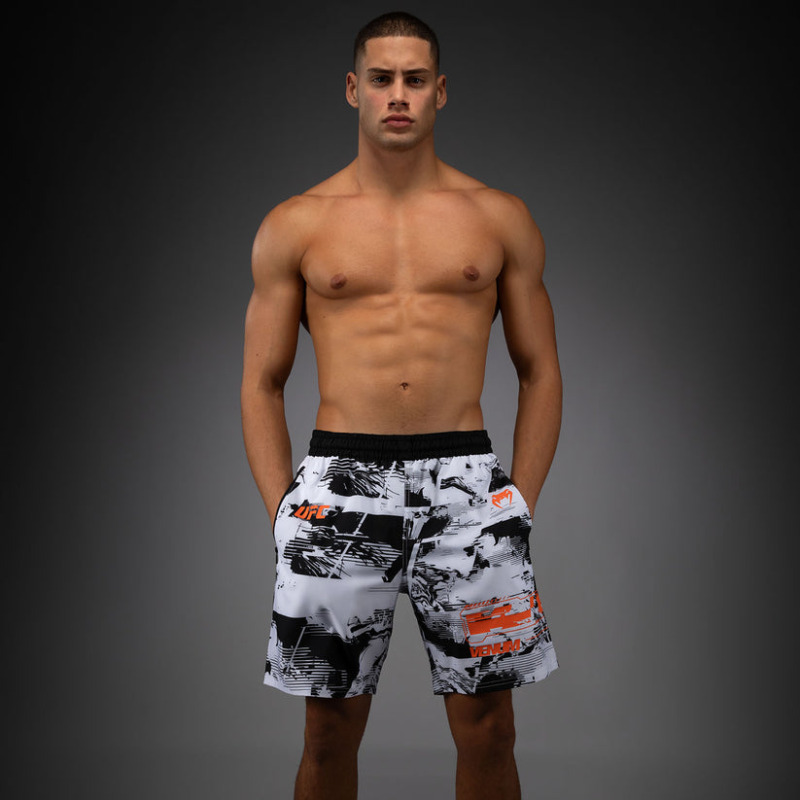 Pánské šortky UFC Zenith by Venum Authentic Fight Week - bílo/černé