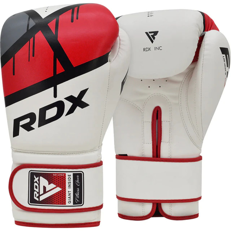 RDX Boxerské rukavice F7 Ego - bílo/červené